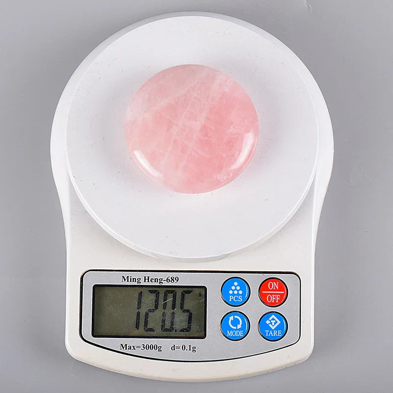 2pcs Large Rose Quartz Massage Stones 60mm Pink-2
